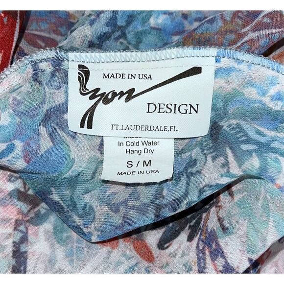 Yon Design Women's Floral Asymmetrical Hem Blouse Size S Multicolor - Picture 8 of 9